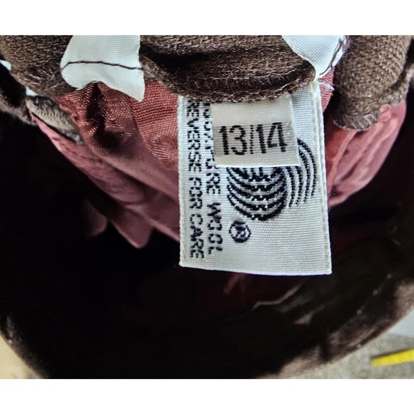 Vintage Michele Wool‎ Long Maxi Skirt Womens Juniors Size 13/14 Brown Lined - Picture 4 of 9